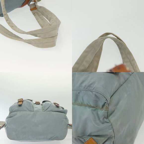 PRADA Backpack Nylon Light Blue Silver - Picture 10 of 13